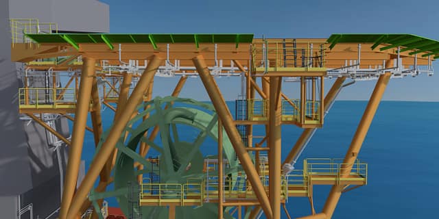 Accurate 3D as-built CAD model of an FPSO