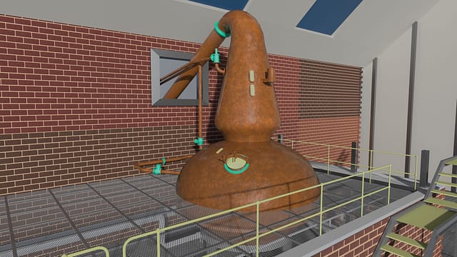 Accurate 3D model of a whisky still