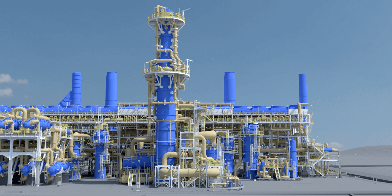 Intelligent Digital Twin 3D CAD Model Created by 3D Laser Scanning a Liquified Natural Gas (LNG) Train